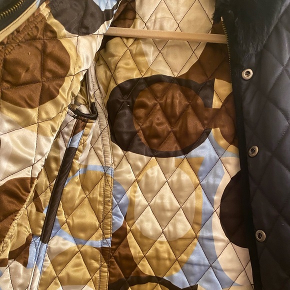 Coach Fur-Collar Quilted Short Jacket - Picture 3 of 11